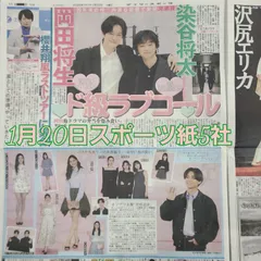 匿名配送！送料込み！  1月20日 朝刊　 スポーツ紙全5社