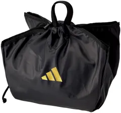 アディダス adidas サッカー 新型ボールネット 黒 金 ブラック ゴールド フットサル ボールネット 収納袋 キッズ ジュニア 小学生 クラブチーム 子供 中学生 サッカーボール 巾着型  ABN04BKG -