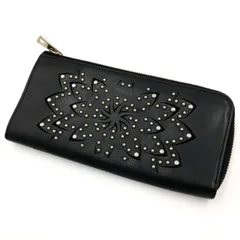 【90周年記念】FURLA フルラ 長財布 家紋 BABYLON スタッズ 黒