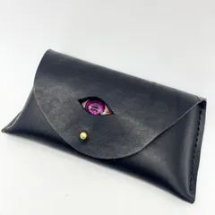 美品 レザークラフト ハンドメイド 眼球デザイン メガネケース 目　アイズ