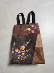 刺繍パッチワークバッグバックパックスタイル