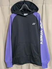 YONEX ヨネックス 裏起毛 パーカー M 黒 パープル