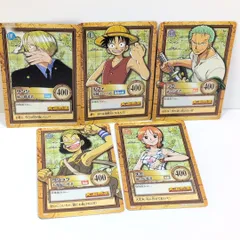 ワンピース トレーディングカード カードダス ルフィ ゾロ サンジ ナミ ウソップ 5枚セット ボードゲーム 大海賊王 グランドラインへの道 付属カード プロモカード