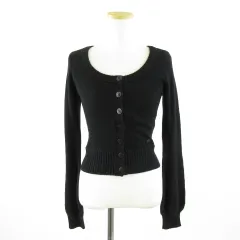 バーバリーブルーレーベル BURBERRY BLUE LABEL ニットカーディガン 長袖 黒 38 *A276