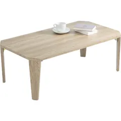 新品 萩原(Hagihara) ローテーブル センターテーブル 机 【木目調天板がスタイリッシュ】 折りたたみ 完成品 軽量 ヴィンテージ リビング ソファテーブル 幅90×奥行50×高さ32 ナチュラル MT-6861NA