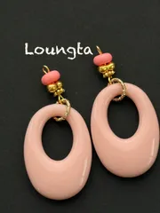 4058ピンク 春 春物 樹脂ピアス 大ぶりピアス