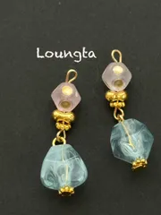 4072ピンクとブルー 春の優しいイメージ パステルカラー ピアス 樹脂ピアス