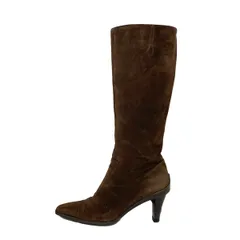 FERRAGAMO/SalvatoreFerragamo(サルバトーレフェラガモ) ロングブーツ 5 1/2 レディース - ダークブラウン アウトソール張替済