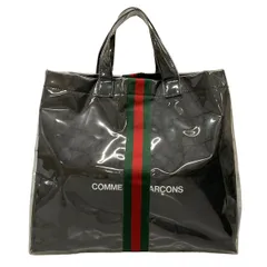コムデギャルソン トートバッグ ブラックペーパー ショッパートート 0D-K221 黒×レッド×グリーン グッチコラボ/2021年/シェリーライン