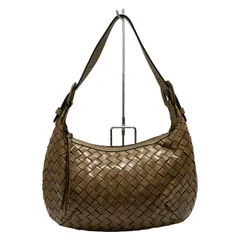 SAZABY(サザビー) ショルダーバッグ - ライトブラウン 編み込み レザー