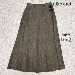 niko and...アソートキルトスカート　プリーツスカート　ウールライクモノトーン　Long