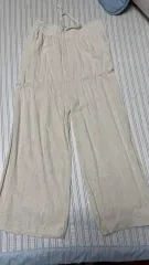 リネン ワイド パンツ アイボリー