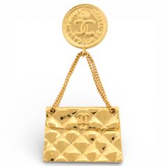 シャネル マトラッセ バッグモチーフ ブローチ ココマーク GP Aランク