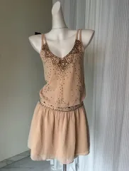 Royal party ロイヤルパーティーのベージュ ミニ ワンピース サイズ38