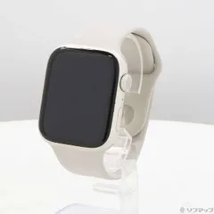 〔中古品〕 Apple Watch Series 8 GPS 45mm スターライトアルミニウムケース スターライトスポーツバンド【352】
