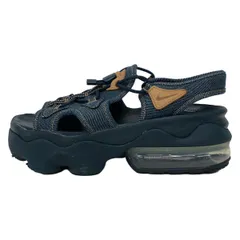 NIKE(ナイキ) サンダル 24 レディース エア マックス ココ HF1060-400 ネイビー×ブラウン ステッチ/オープントゥ/レースアップ レザー