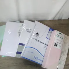 敷布団カバー、掛布団カバー、ピロケース 長期保管品 未使用 汚れ、シミあり 6点セット R838