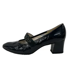 銀座ヨシノヤ/Yoshinoya(ギンザヨシノヤ) パンプス 24.5 レディース - ネイビー ラインストーン レザー