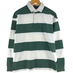 古着 ラルフローレン Ralph Lauren POLO RALPH LAUREN CUSTOM FIT ボーダー柄 長袖 ラガーシャツ メンズM相当/eaa538041