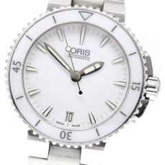 ORIS 自動巻き アクイスデイト38mmホワイト白 ラバーベルト - メルカリ