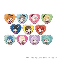 桃源暗鬼 アニメイト ハート型缶バッジ コンプ 等々力 一ノ瀬 鳥飼 囲