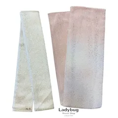 着物　衿セット　半襟　重ね衿　パステルオレンジ　ゴールド　金色　春色