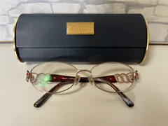 【H3-60】◇ Chopard　度入りメガネ　ローズピンク　チタンフレーム　ケース付き　中古