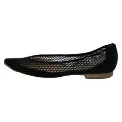 PELLICO(ペリーコ) フラットシューズ 37 レディース - 黒 編み込み/アウトソール張替済