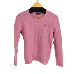 ポロラルフローレン POLO RALPH LAUREN スモールポニー刺繍カシミヤ混ケーブルニットセーター レディース import：M 