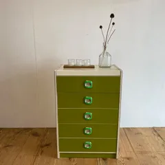 ヴィンテージ チェスト レトロポップ グリーン 棚 昭和レトロ y537