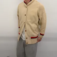 ヴィンテージ くるみボタン ニット ジャケット