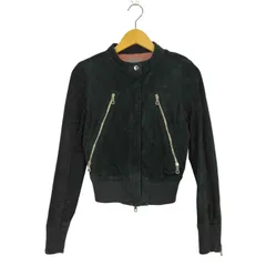 ダブルスタンダードクロージング DOUBLE STANDARD CLOTHING ピッグスエード 八の字 ライダースジャケット レディース 表記無 のサムネイル