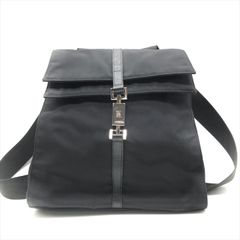 良品　GUCCI ジャッキー　GGナイロン　キャンバス　レザー　ブラック GUCCI（グッチ） GGキャンバス ジャッキー ハンドバッグ 002 1067