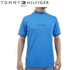 トミーヒルフィガー ゴルフ メンズ THモノグラム 半袖モックネックシャツ TOMMY HILFIGER GOLF THMA408 ブルー(34)