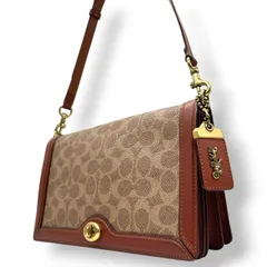 【美品】コーチ COACH シグネチャー 31070 ターンロック 2WAY ショルダーバッグ ハンドバッグ 斜め掛け可 PVC レザー ブラウン タン キャメル ゴールド金具 アンティーク調 エレガント クラシック ビンテージ 鞄 カバン s99 美品】コーチ COACH シグネチャー 31070 ターンロック 2WAY ショルダー