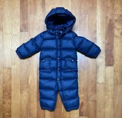 2-3回着用 ポロラルフローレン ベイビー ダウン ジャケット ボディスーツ (18M)