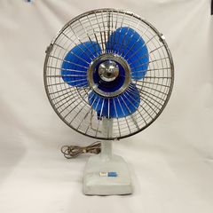 動作品】昭和レトロ 扇風機 ホリエ電機 HF-30 DC ブルー 当時物 - メルカリ