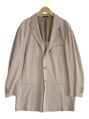 【中古】GIORGIO ARMANI ｼﾞｮﾙｼﾞｵｱﾙﾏｰﾆ Chester Coat ﾁｪｽﾀｰ ｺｰﾄ ﾛﾝｸﾞ ｼﾙｸ ｲﾀﾘｱ製 ITALY ﾍﾞｰｼﾞｭ 50 33950948
