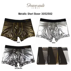 gravevault(グレイブボールト)ボクサーパンツ ショート 前閉じ ナイロン 日本製 ラグジュアリー ギフト メンズ 男性用 下着 Metallic 3052582