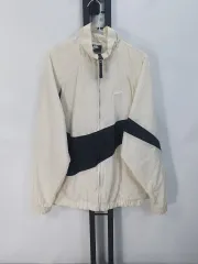 ナイキ ビッグスウッシュ ウィンドブレーカー ウーブン ジャケット 白 L