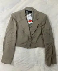 ZARA ザラ ベージュ ブレーザー クロップド ジャケット