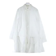 Y's (ワイズ) Tape Line Layered Long Shirt YY-B04-001 テープラインレイヤードロングシャツ ホワイト レディース