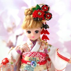 リカちゃん つまみ細工 32 かんざし（1/6ドール） 振袖 着物 - メルカリ