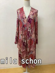 mila schon ミラショーン 暖色系ペイズリー カットセットアップ カーディガンとスカート サイズ上下とも42