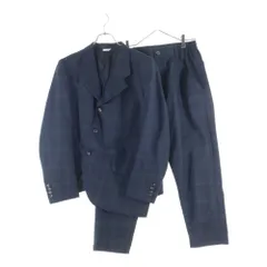 COMME des GARCONS HOMME DEUX (コムデギャルソン オムドゥ) 22SS AD2021 チェック柄 変形 セットアップスーツ テーラードジャケット スラックスパンツ グリーン/ネイビー DI-J027/DI-P027