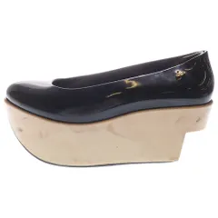 Vivienne Westwood (ヴィヴィアンウエストウッド) ×melissa メリッサ ロッキンホース バレリーナ オーブロゴプレート ラバー 厚底 パンプス シューズ ブラック レディース