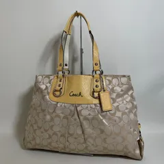 2601-4｜コーチ シグネチャー ハンドバッグ イエロー