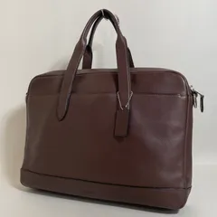2512-114｜美品｜コーチ ビジネスバッグ レザー ダークブラウン