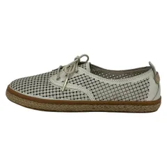 COLE HAAN(コールハーン) シューズ 8 B レディース - アイボリー パンチング/エスパドリーユ レザー