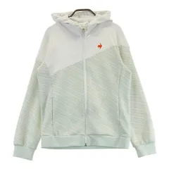 サイズ：L LE COQ GOLF ルコックゴルフ  デザイン切替 長袖フーディ ジップパーカー  ホワイト系 [240101599145] ゴルフウェア レディース ストスト